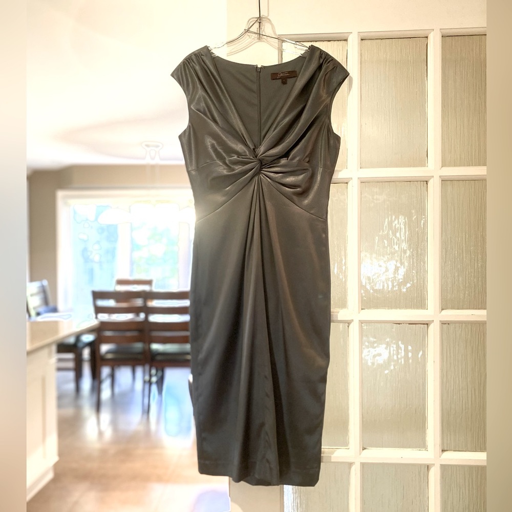 Satin Dress Evening Gown Grad Formal Wedding Guest Size 8